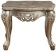 ACME Furniture Ranita Marble Top End Table with Champagne Base-1