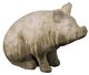 A & B Home Wilbur Gray Sitting Pig Accent-0