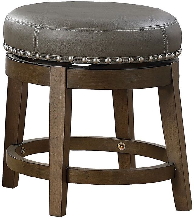 Mazin Furniture Westby Gray Round Swivel Stool-0