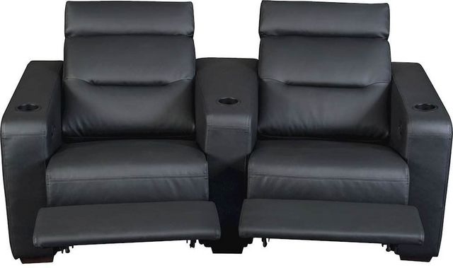 Salamander Designs® TC3 AV Basics Black Wedge Two-Seat Power Reclining Theater Seating-2