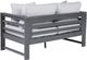 Signature Design by Ashley® Amora Charcoal Gray Fabric/Steel Outdoor Loveseat-3