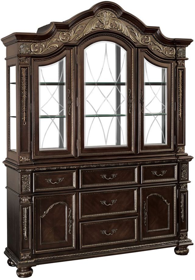 Homelegance® Catalonia Dark Cherry Buffet and Hutch-0