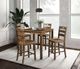 Furniture of America® Lubbock 5-Piece Walnut Counter Height Dining Table Set-1