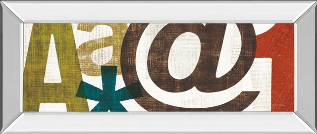 Classy Art Punctuated III by Micheal Mullan Mirror Framed Wall Art-0