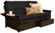 Kodiak Furniture Phoenix Suede Black/Espresso Full Storage Futon with Mattress-0