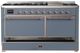 Ilve® Majestic III 60" Blue Gray Pro Style Dual Fuel Natural Gas Range with Solid Door and Copper Trim-2