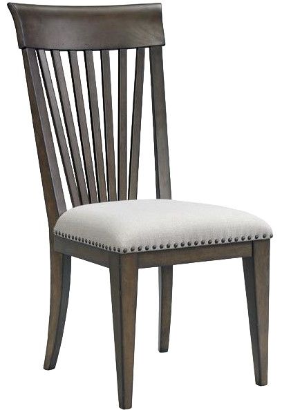 Riverside Furniture Forsyth Gray/Toasted Peppercorn Slat Back Side Chair-0