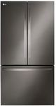 LG 36" 27 Cu. Ft. FingerPrint Resistant Black Stainless Steel Counter Depth French Door Refrigerator with Internal Water Dispenser-0