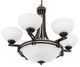 YHD Sequoia Dark Brown 7-Light Chandelier-2