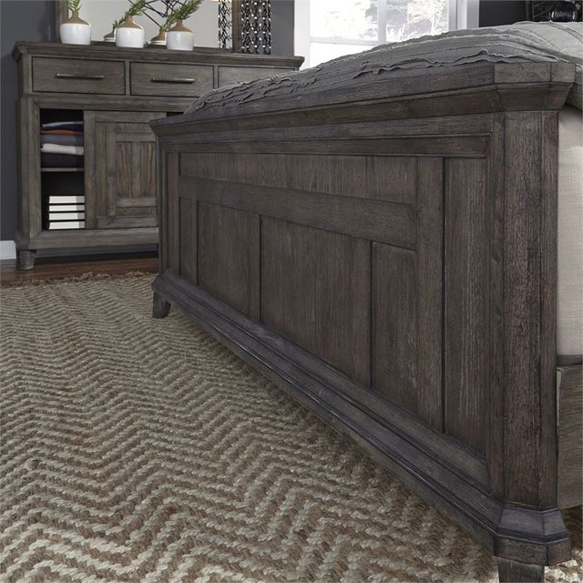 Liberty Furniture Artisan Prairie Gray Dusty Wax King Panel Footboard-4