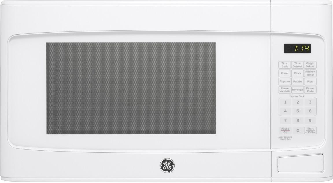 GE® 1.1 Cu. Ft. White Countertop Microwave | Acceptance Appliance Centers |  Houston, TX