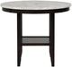 New Classic® Home Furnishings Celeste Marble Top Round Counter Dining Table with Espresso Base-0