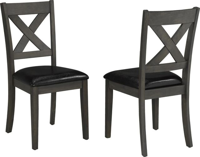 Brassex Inc. Eastwood 7-Piece Black/Grey Dining Set-2