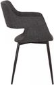 Armen Living Ariana Charcoal Open Back Dining Accent Chair-1