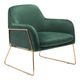 Zuo® Nadir Green and Gold Arm Chair-0