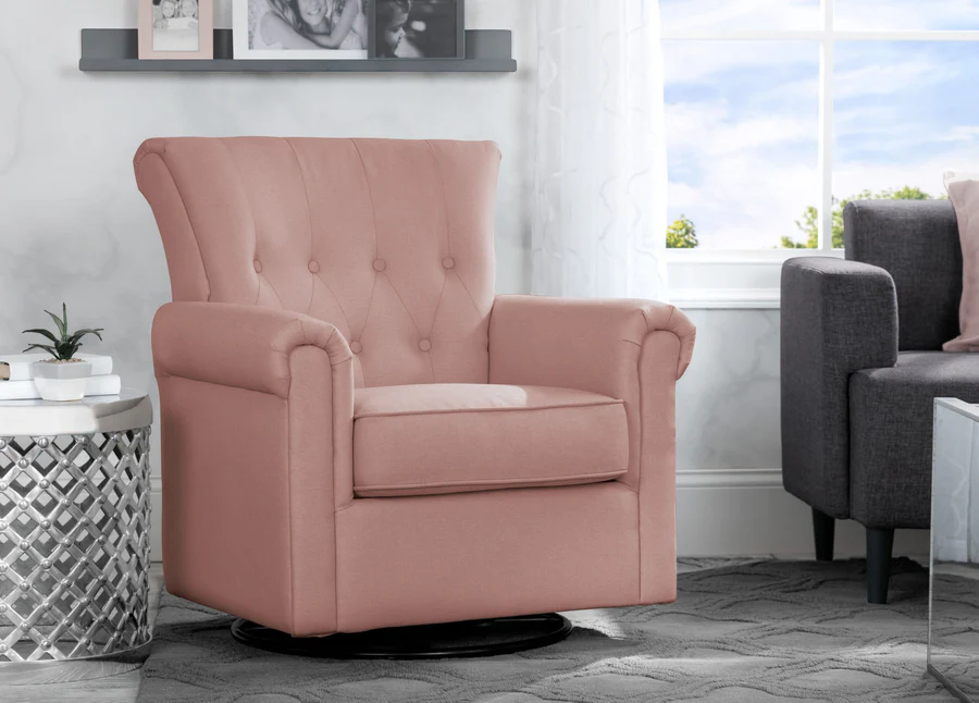 Delta Children Harper Nursery Blush Glider Swivel Rocker Chair The Furniture Connection Rolla ND