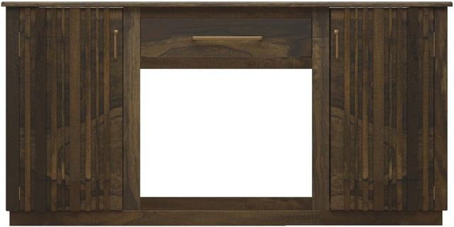 International Furniture Direct Mezquite Brown 70" Console Fireplace-3
