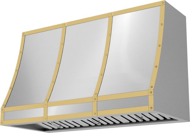 Zephyr Designer Collection 48'' Satin Gold Forte Hood Banding Kit-2