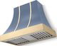 La Cornue CornuFé Cascade 36" Provence Blue Wall Mounted Range Hood with Polished Brass Trim-0