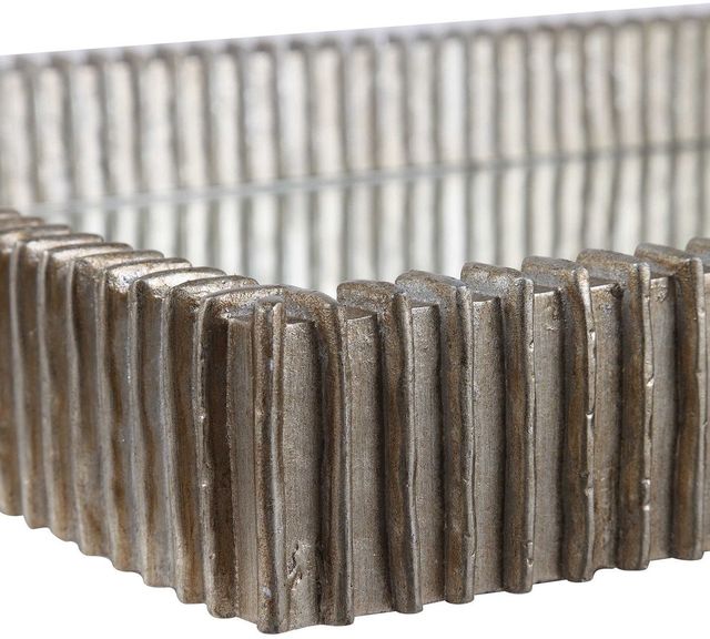 Uttermost® Talmage Silver Leaf Mirrored Tray-4