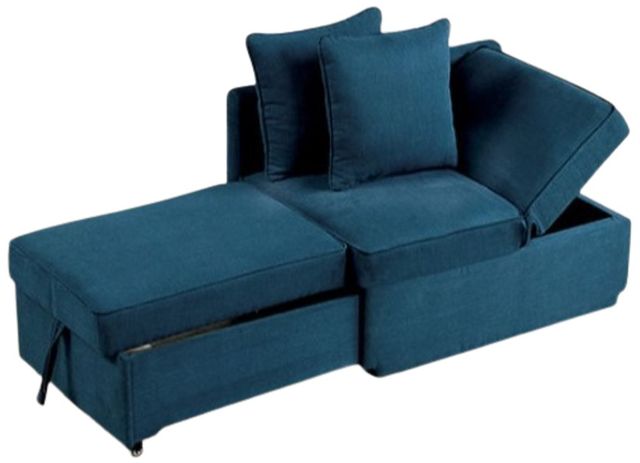 Furniture of America® Woburn Blue Convertible Chair-0