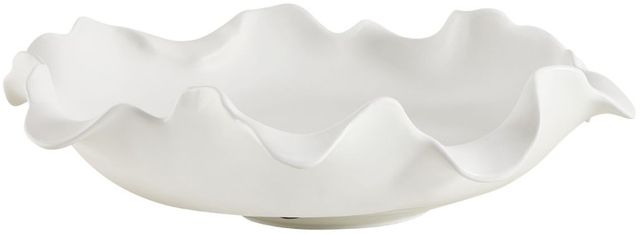 Uttermost® Wave White Indoor-Outdoor Ceramic Crest Bowl-3