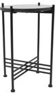 A & B Home Argus Black Marble Top Side Table with Metallic Frame-0