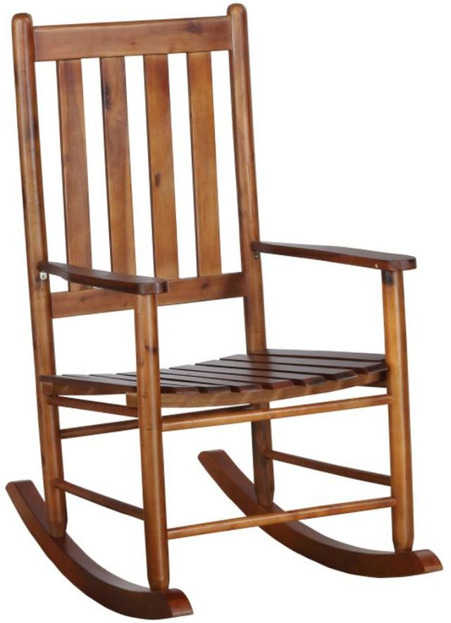 Coaster® Annie Black Slat Back Wooden Rocking Chair-0
