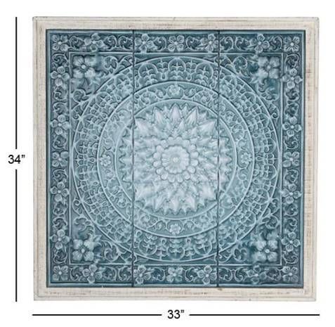 Deco Marche Blue Scroll Wall Decor-3