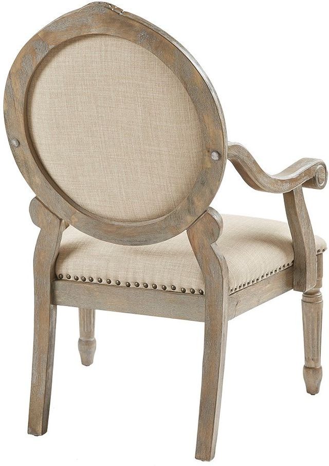 Olliix by Madison Park Beige Brentwood Exposed Wood Arm Chair-3