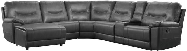 Homelegance® Columbus 6-Piece Gray Reclining Sectional with Left Chaise-0