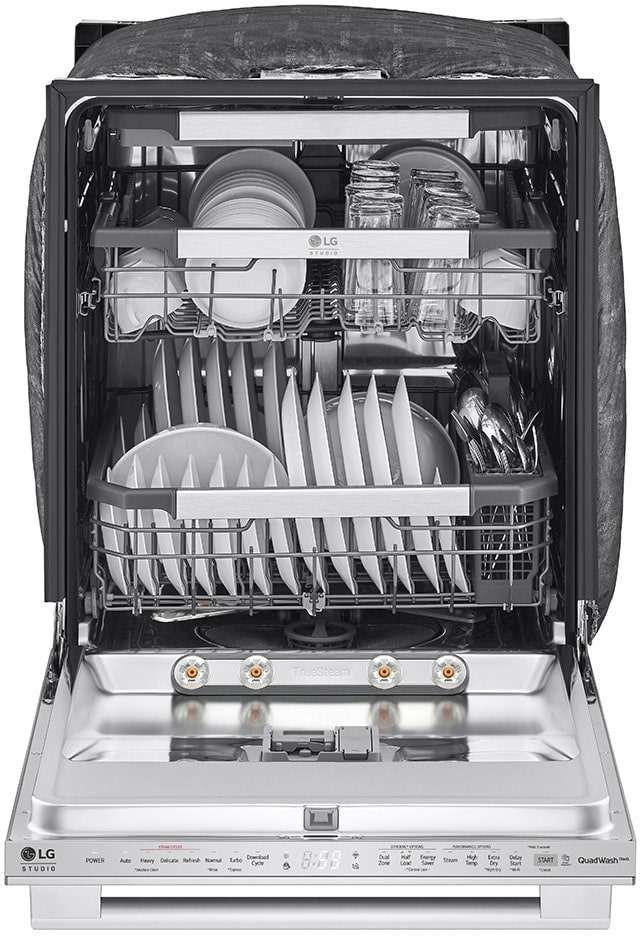 LG Studio 24" Smudge Resistant Stainless Steel Top Control Built In Dishwasher-3
