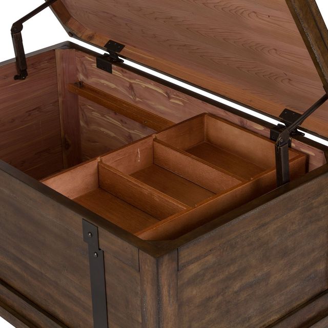 Liberty Furniture Aspen Skies Weathered Brown Storage Trunk-4