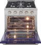 Kucht Professional KNG Series 30" Stainless Steel Pro Style Natural Gas Range with Blue Door-1