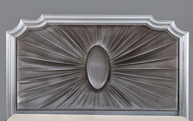 Furniture of America® Aalok Silver/Warm Gray Queen Panel Bed-2