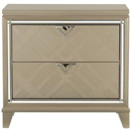 Mazin Furniture Bijou Champagne Nightstand-0