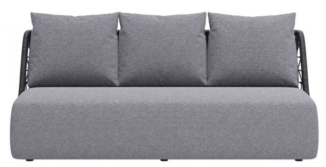 Zuo® Modern Mekan Gray Aluminum Fabric Outdoor Sofa-1