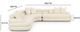 TOV Furniture Lulu 3-Piece Cream Left-Arm Facing Sectional-2