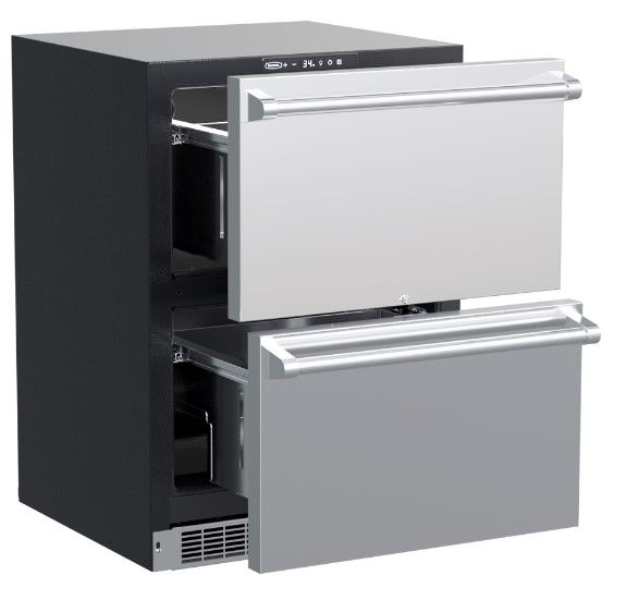 Marvel Professional 5.0 Cu. Ft. Stainless Steel Refrigerator Drawers-1
