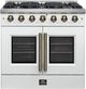 FORNO® Galiano Series Alta Qualita 36" White Pro Style Gas Range-0