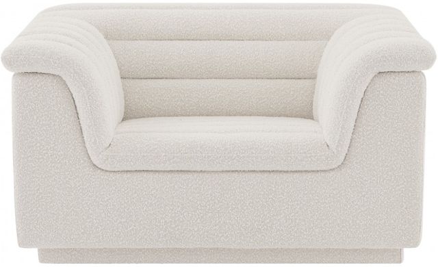 Meridian Furniture Cascade Cream Boucle Fabric Chair-2