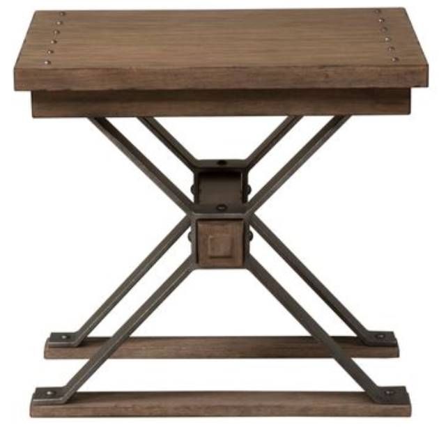 Liberty Furniture Sonoma Road Weather Beaten Bark End Table-2