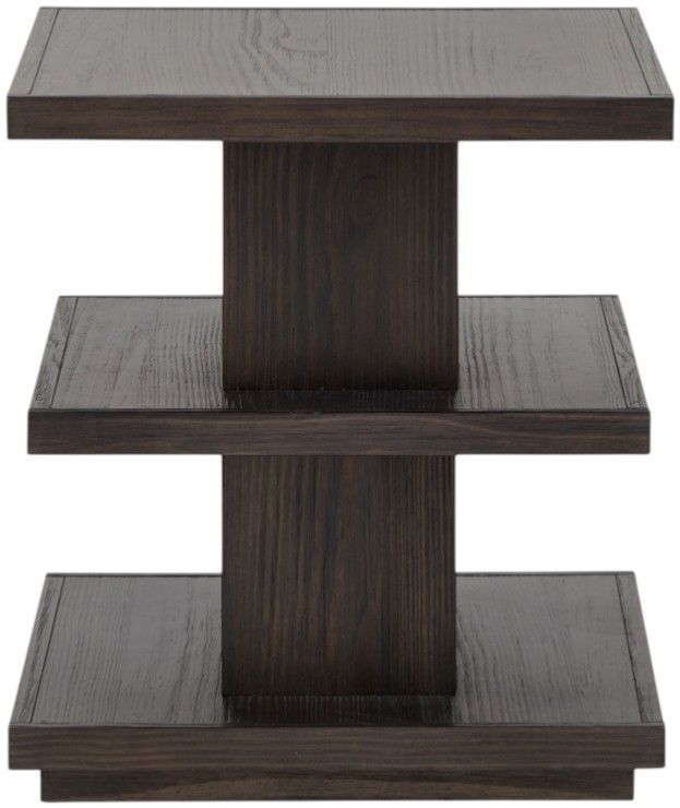 Magnussen Home® Shaffer Velvet Roast Brown Rectangular End Table-3