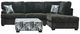 American Wholesale Furniture Galactic Charcoal Ottoman-1