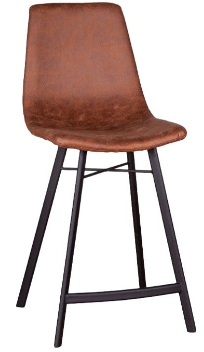Home Trends & Design Sam Black/Trapper Brown Counter Chair-0