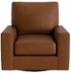 Bassett® Furniture Customizable Benchmade Premier Leather Large Track Arm Swivel Chair-1