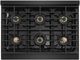 ZLINE Marino 36" Black Stainless Steel Pro Style Dual Fuel Range with 6-Burner DuoPro™ Cooktop and Electric Convection Oven-4