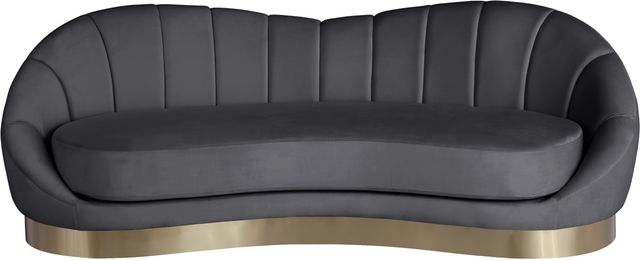 Meridian Furniture Shelly Grey Velvet Sofa-0