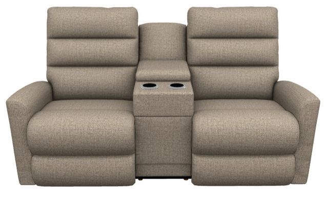 La-Z-Boy® Liam Fawn Power Wall Reclining Loveseat with Console and Headrest-1