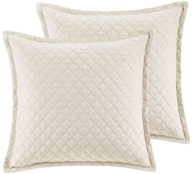 Olliix by Madison Park Signature Haven Blush Queen Chenille Jacquard Comforter Set-3
